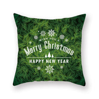 HKM-308435 Christmas Theme Peach Skin Cushion Pillowcase - 45x45cm Polyester Cover