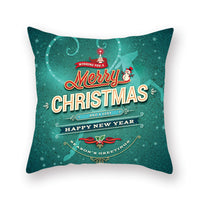 HKM-308435 Christmas Theme Peach Skin Cushion Pillowcase - 45x45cm Polyester Cover