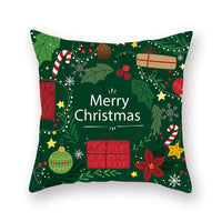 HKM-308435 Christmas Theme Peach Skin Cushion Pillowcase - 45x45cm Polyester Cover