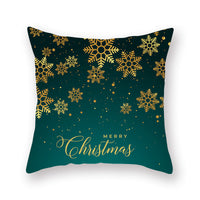 HKM-308435 Christmas Theme Peach Skin Cushion Pillowcase - 45x45cm Polyester Cover