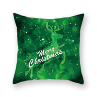 HKM-308435 Christmas Theme Peach Skin Cushion Pillowcase - 45x45cm Polyester Cover