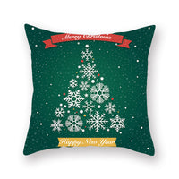 HKM-308435 Christmas Theme Peach Skin Cushion Pillowcase - 45x45cm Polyester Cover
