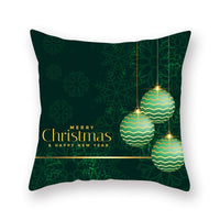 HKM-308435 Christmas Theme Peach Skin Cushion Pillowcase - 45x45cm Polyester Cover