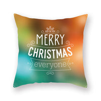 HKM-308435 Christmas Theme Peach Skin Cushion Pillowcase - 45x45cm Polyester Cover