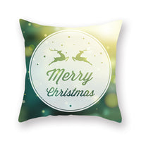HKM-308435 Christmas Theme Peach Skin Cushion Pillowcase - 45x45cm Polyester Cover