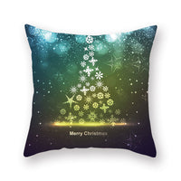 HKM-308435 Christmas Theme Peach Skin Cushion Pillowcase - 45x45cm Polyester Cover