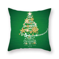 HKM-308435 Christmas Theme Peach Skin Cushion Pillowcase - 45x45cm Polyester Cover