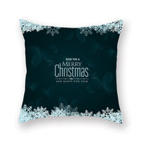 HKM-308435 Christmas Theme Peach Skin Cushion Pillowcase - 45x45cm Polyester Cover