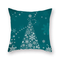 HKM-308435 Christmas Theme Peach Skin Cushion Pillowcase - 45x45cm Polyester Cover