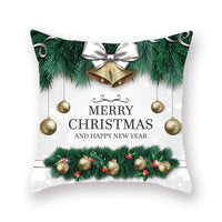 HKM-308435 Christmas Theme Peach Skin Cushion Pillowcase - 45x45cm Polyester Cover