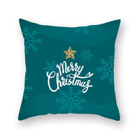 HKM-308435 Christmas Theme Peach Skin Cushion Pillowcase - 45x45cm Polyester Cover