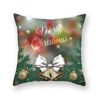 HKM-308435 Christmas Theme Peach Skin Cushion Pillowcase - 45x45cm Polyester Cover