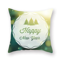 HKM-308435 Christmas Theme Peach Skin Cushion Pillowcase - 45x45cm Polyester Cover