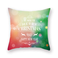 HKM-308435 Christmas Theme Peach Skin Cushion Pillowcase - 45x45cm Polyester Cover
