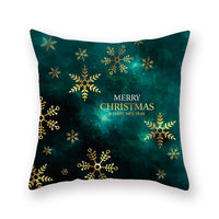 HKM-308435 Christmas Theme Peach Skin Cushion Pillowcase - 45x45cm Polyester Cover