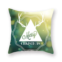 HKM-308435 Christmas Theme Peach Skin Cushion Pillowcase - 45x45cm Polyester Cover