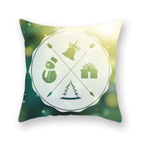 HKM-308435 Christmas Theme Peach Skin Cushion Pillowcase - 45x45cm Polyester Cover