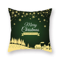HKM-308435 Christmas Theme Peach Skin Cushion Pillowcase - 45x45cm Polyester Cover