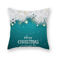 HKM-308435 Christmas Theme Peach Skin Cushion Pillowcase - 45x45cm Polyester Cover