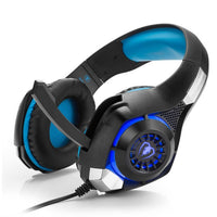 HKM-308435 Stereo Gaming Headset with Deep Bass, Microphone, and LED Light for PS4, PC, Laptop, and Mobile Devices
