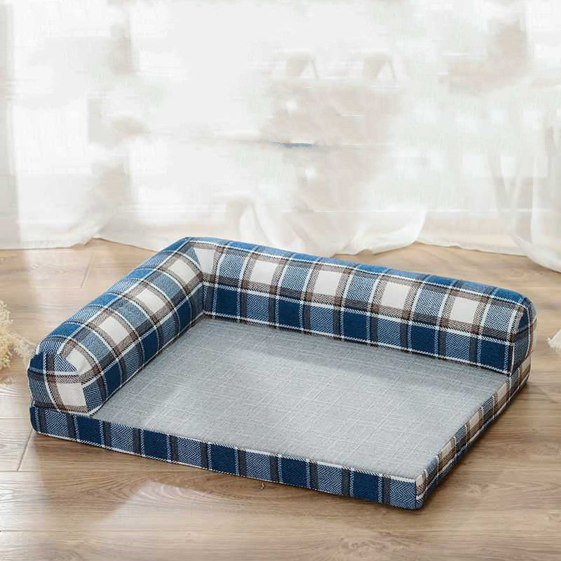 HKM-308499 Linen Dog Sofa Bed with Removable Washable Cushions and Scratch-Resistant Fabric, Multiple Styles and Sizes Available