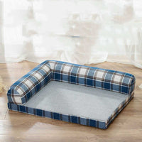 HKM-308499 Linen Dog Sofa Bed with Removable Washable Cushions and Scratch-Resistant Fabric, Multiple Styles and Sizes Available