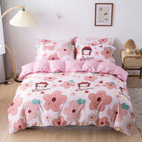 HKM-308691 Aloe Cotton Print Four-Piece Bedding Set for 2.0m Beds - Modern Style in Multiple Patterns