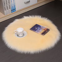 HKM-308755 Plush Round Carpet Floor Mat for Living Room and Bedroom in Various Colors