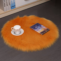 HKM-308755 Plush Round Carpet Floor Mat for Living Room and Bedroom in Various Colors