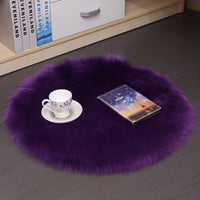 HKM-308755 Plush Round Carpet Floor Mat for Living Room and Bedroom in Various Colors
