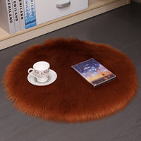 HKM-308755 Plush Round Carpet Floor Mat for Living Room and Bedroom in Various Colors