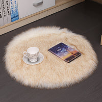 HKM-308755 Plush Round Carpet Floor Mat for Living Room and Bedroom in Various Colors