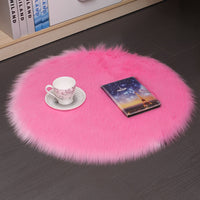 HKM-308755 Plush Round Carpet Floor Mat for Living Room and Bedroom in Various Colors