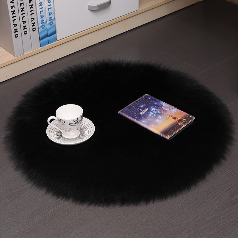 HKM-308755 Plush Round Carpet Floor Mat for Living Room and Bedroom in Various Colors
