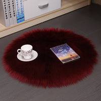 HKM-308755 Plush Round Carpet Floor Mat for Living Room and Bedroom in Various Colors