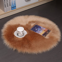 HKM-308755 Plush Round Carpet Floor Mat for Living Room and Bedroom in Various Colors