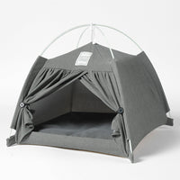 HKM-308883 Cotton and Linen Pet Tent Nest - Removable Design, Size 40x40x41 cm