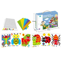 HKM-308947 DIY Magnetic Animal Puzzle Set for Kids - Educational Jigsaw Toys with Colorful Brick Pieces