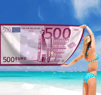 HKM-308947 Flamingo Ice Cream Print Microfiber Beach Towel for Summer, Yoga, and Camping - 150x70cm