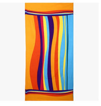 HKM-308947 Flamingo Ice Cream Print Microfiber Beach Towel for Summer, Yoga, and Camping - 150x70cm