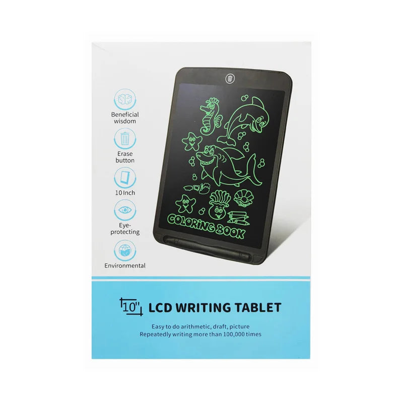 HKM-309011 10 Inch LED Drawing Board for Kids - Educational DIY Painting Toy, LCD Writing Tablet