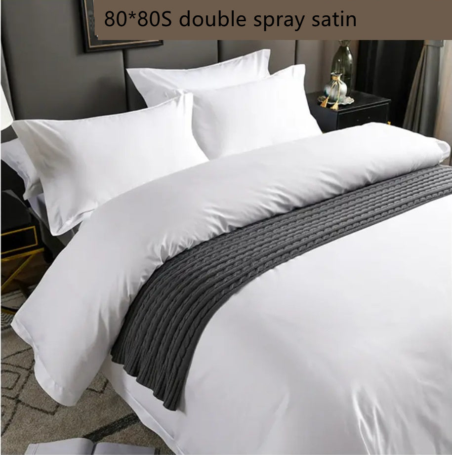 KTX-309139 Hotel Quality Four-Piece Cotton Bedding Set in Various Styles and Sizes