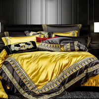 HKM-309203 European-Style 100% Cotton Four-Piece Bedding Set for 1.5m and 1.8m Beds