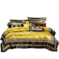 HKM-309203 European-Style 100% Cotton Four-Piece Bedding Set for 1.5m and 1.8m Beds