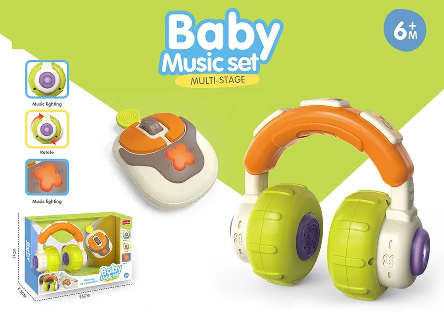 Montessori Sensory Learning Music Toy for Babies with Sound and Light Features