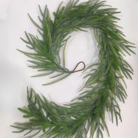 HKM-309331 Soft PVC Christmas Rattan Door Hanging with Pine and Cypress Design - 220cm