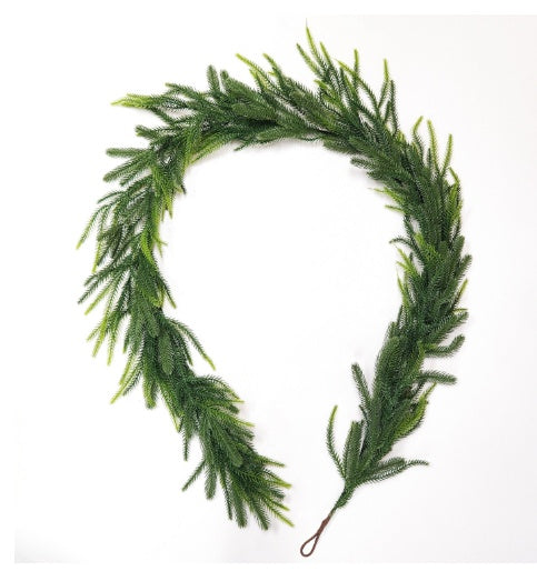 HKM-309331 Soft PVC Christmas Rattan Door Hanging with Pine and Cypress Design - 220cm