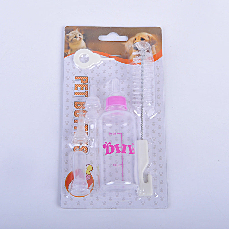 HKM-309395 Pet Bottle Set for Pets – 60ml Water Feeder with Non-Toxic Plastic and Rubber Nipple