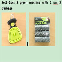 HKM-309459 Foldable Pooper Scooper for Dogs with 1 Roll of Decomposable Bags - Easy Clean Waste Pickup Tool