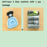 HKM-309459 Foldable Pooper Scooper for Dogs with 1 Roll of Decomposable Bags - Easy Clean Waste Pickup Tool
